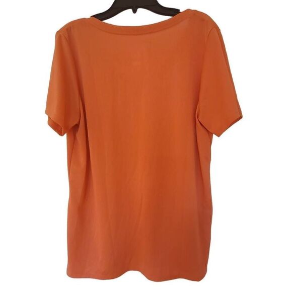 Nike Tee Womens Orange Dri Fit Short Sleeved T Shirt - Picture 2 of 9